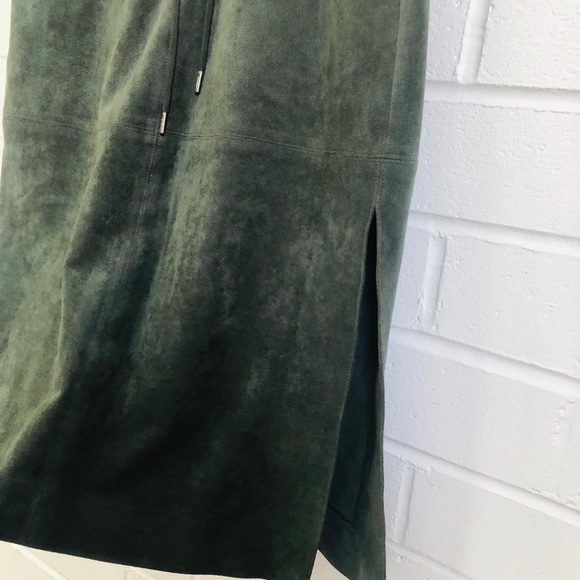 BCBG Suede Midi Skirt with Slit - Picture 4 of 5